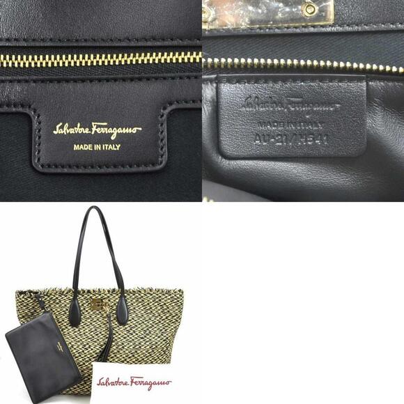 SALVATORE FERRAGAMO Black Leather Pouch - Picture 5 of 5